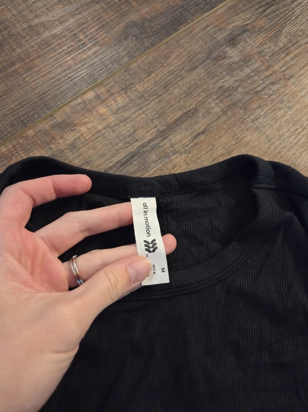 Target All In Motion Ribbed Crop Top In Black Size Medium - Picture 2 of 5